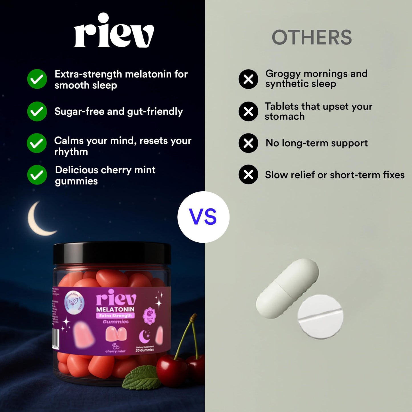 riev Extra Sleep Gummies Gummy 30 Count