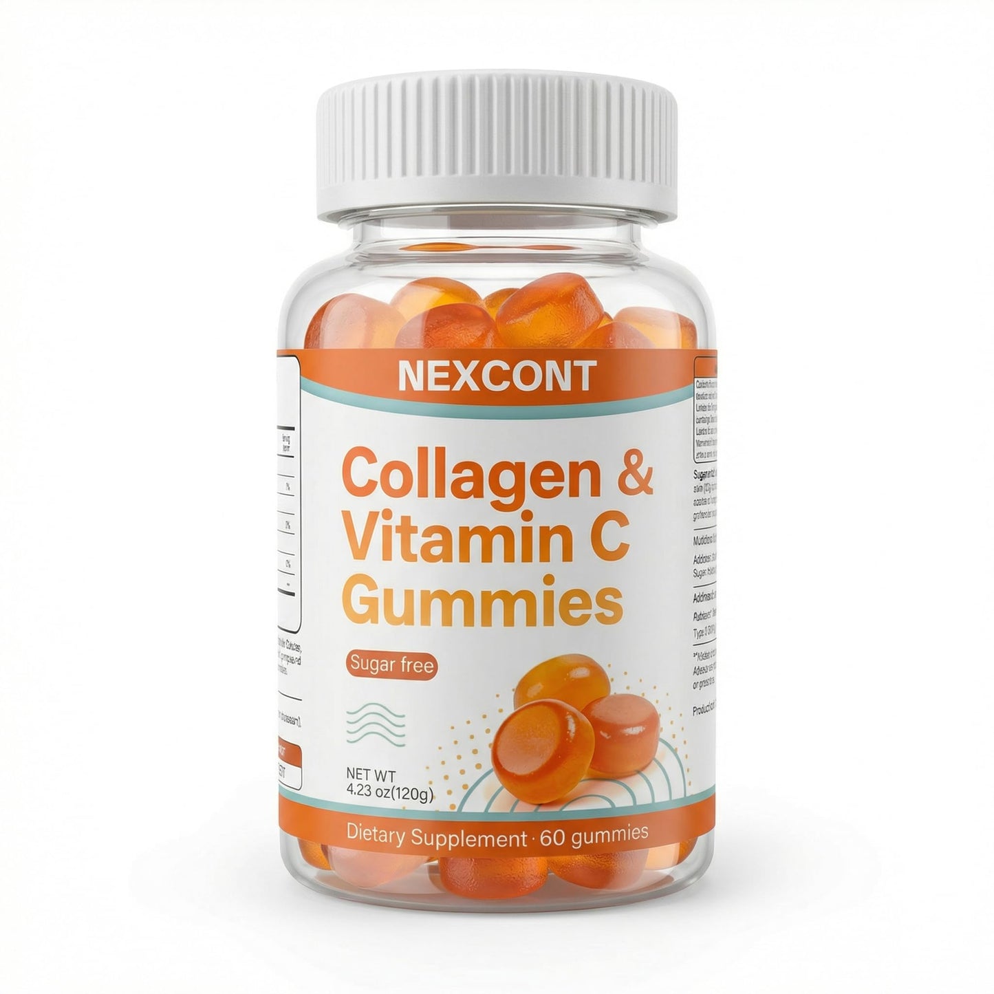 Oopeatol Collagen Gummies with Vitamin C & Type I Peptides, Gummy, 60 Count