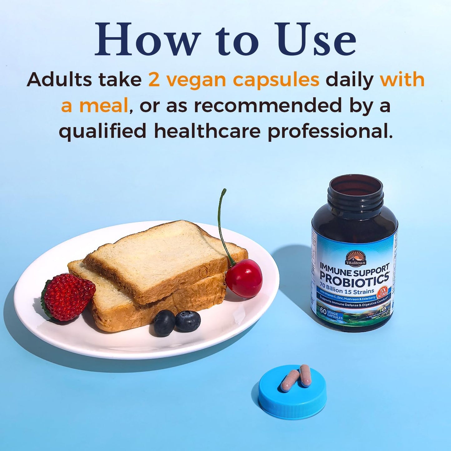 Vitalitown Probiotics 70 Billion CFU Capsule, 60 Count