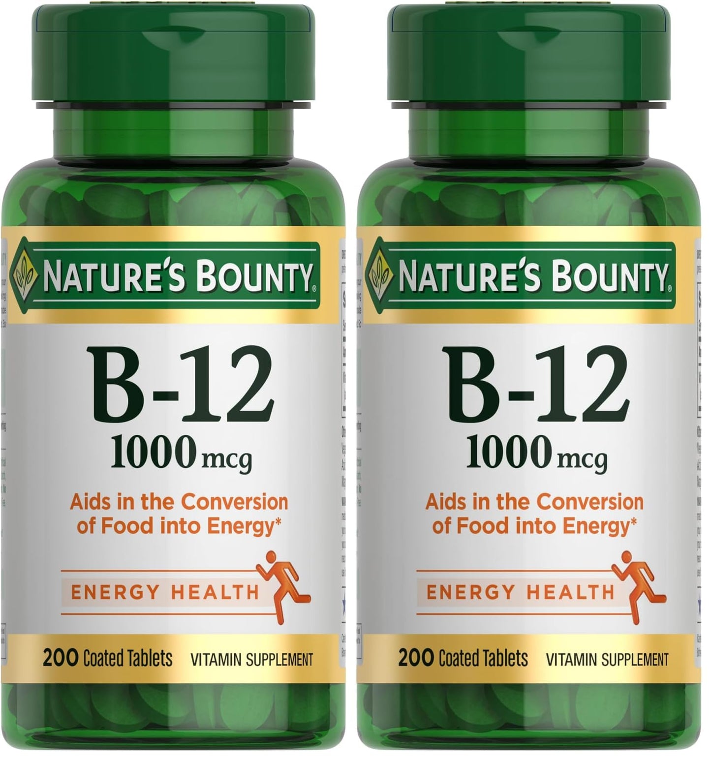 Nature's Bounty Vitamin B12 1000 mcg Supplements, Supports Energy Metabolism, 400 Tablets