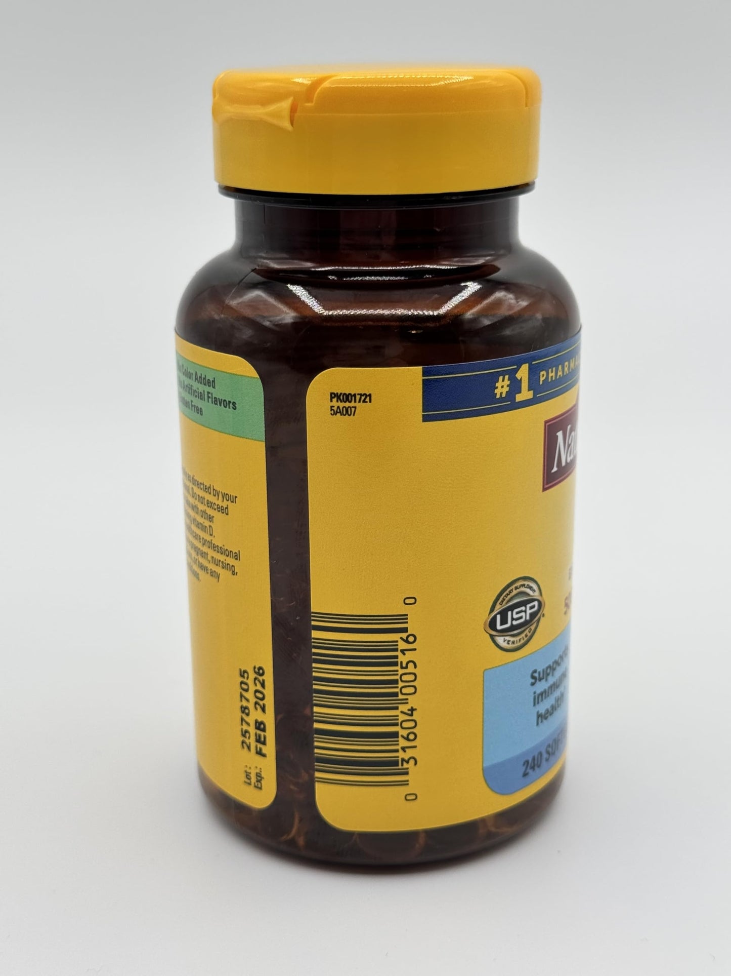 Nature Made D3 Extra Strength 5000 IU 125mcg Softgel, 240 Count