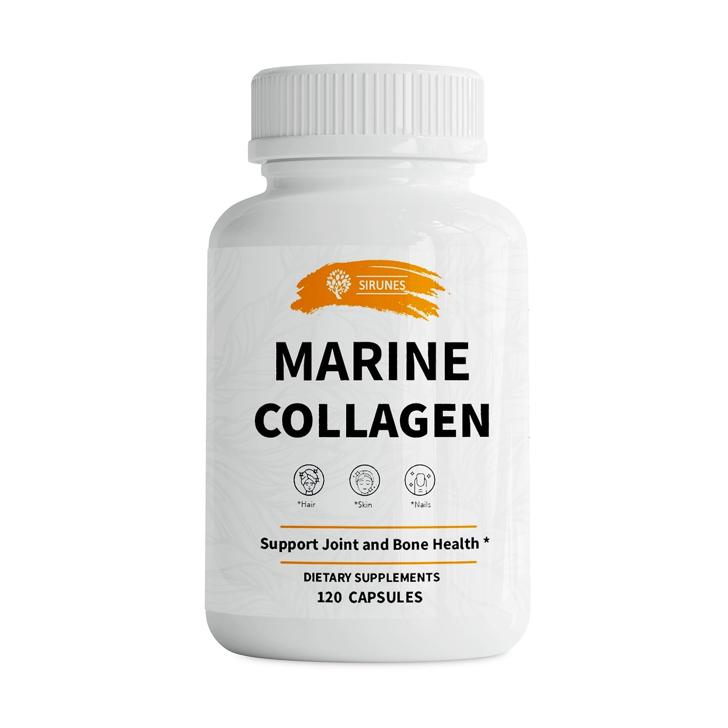 SIRUNES Marine Collagen Peptides Capsules, 120 Count