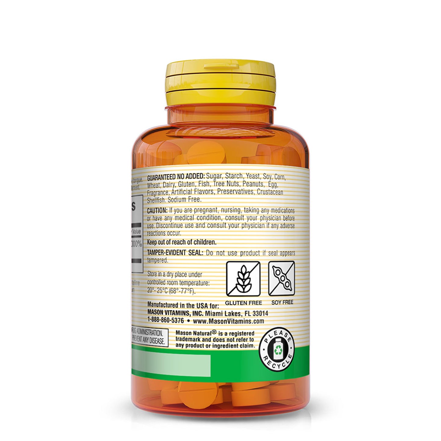 MASON NATURAL Vitamin B12 3,000 mcg as Cyanocobalamin Tablets, 100 Count