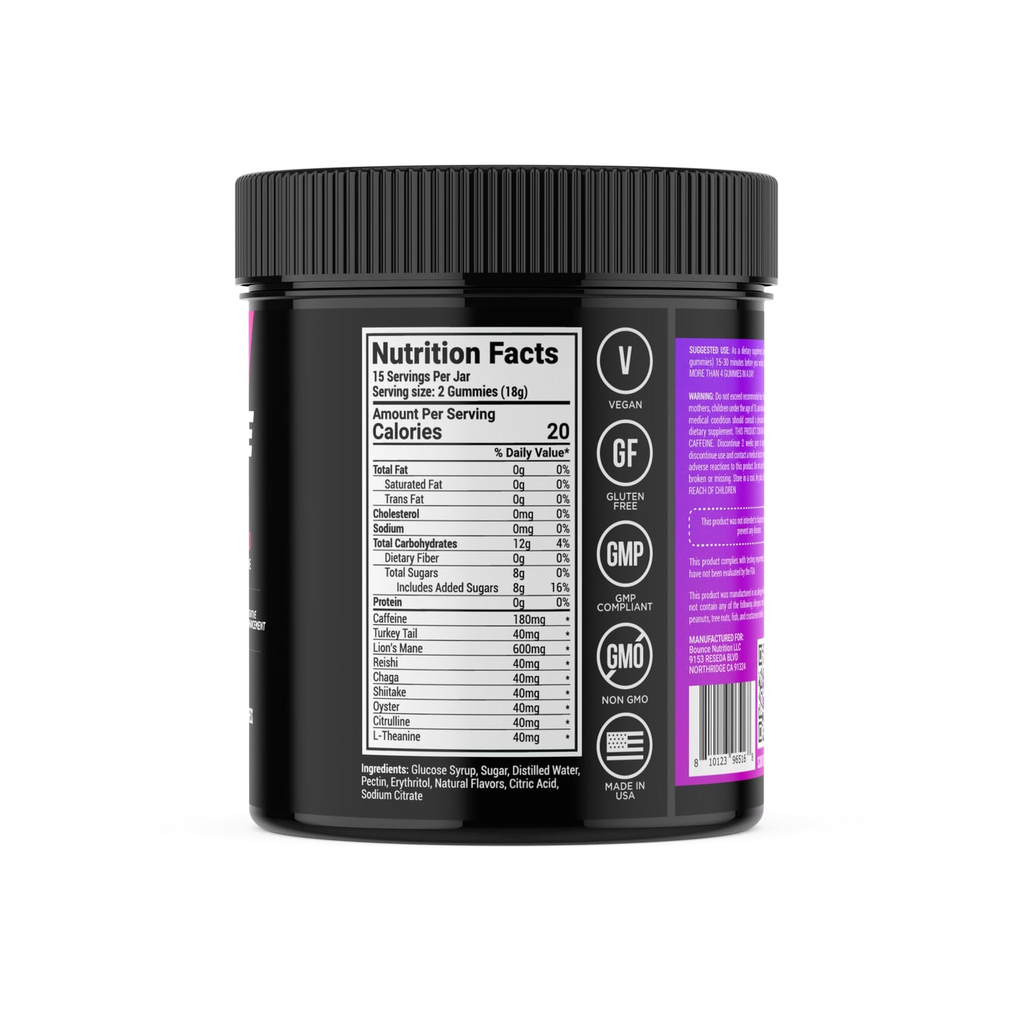 Bounce Pro Pre Workout Gummies 30 Count