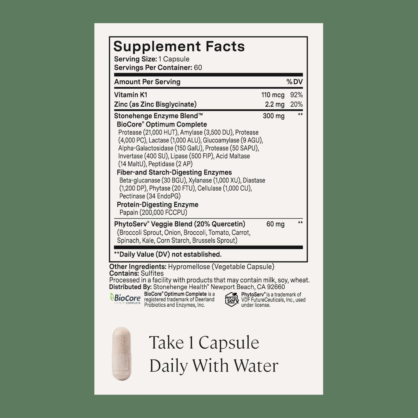 Stonehenge Health Dynamic Digestive Enzymes Capsules, 60 Capsules