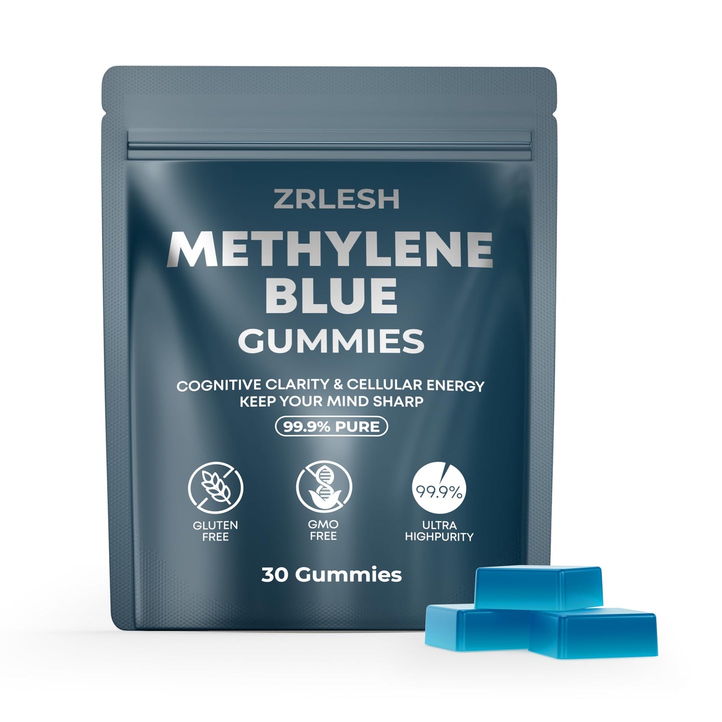 ZRLESH Methylene Blue Gummies, 7 mg per gummy, 30 Gummies