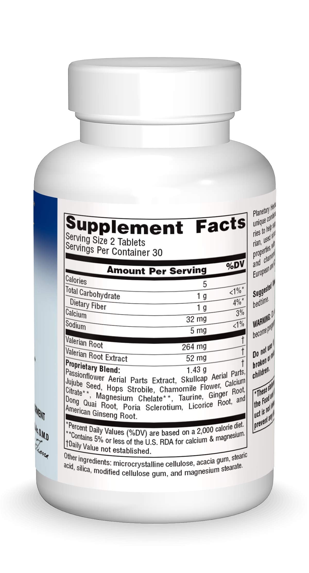 Planetary Herbals Valerian Easy Sleep Tablets, 60 Count