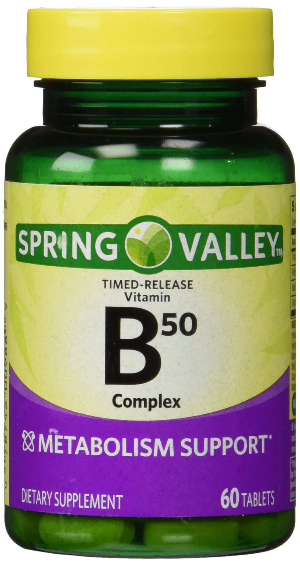 Spring Valley Vitamin B-Complex B50, Timed Release 60 Tablets