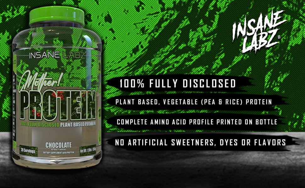 Insane Labz Mother Protein 28.9 Servings Vanilla Latte Pea Protein Powder