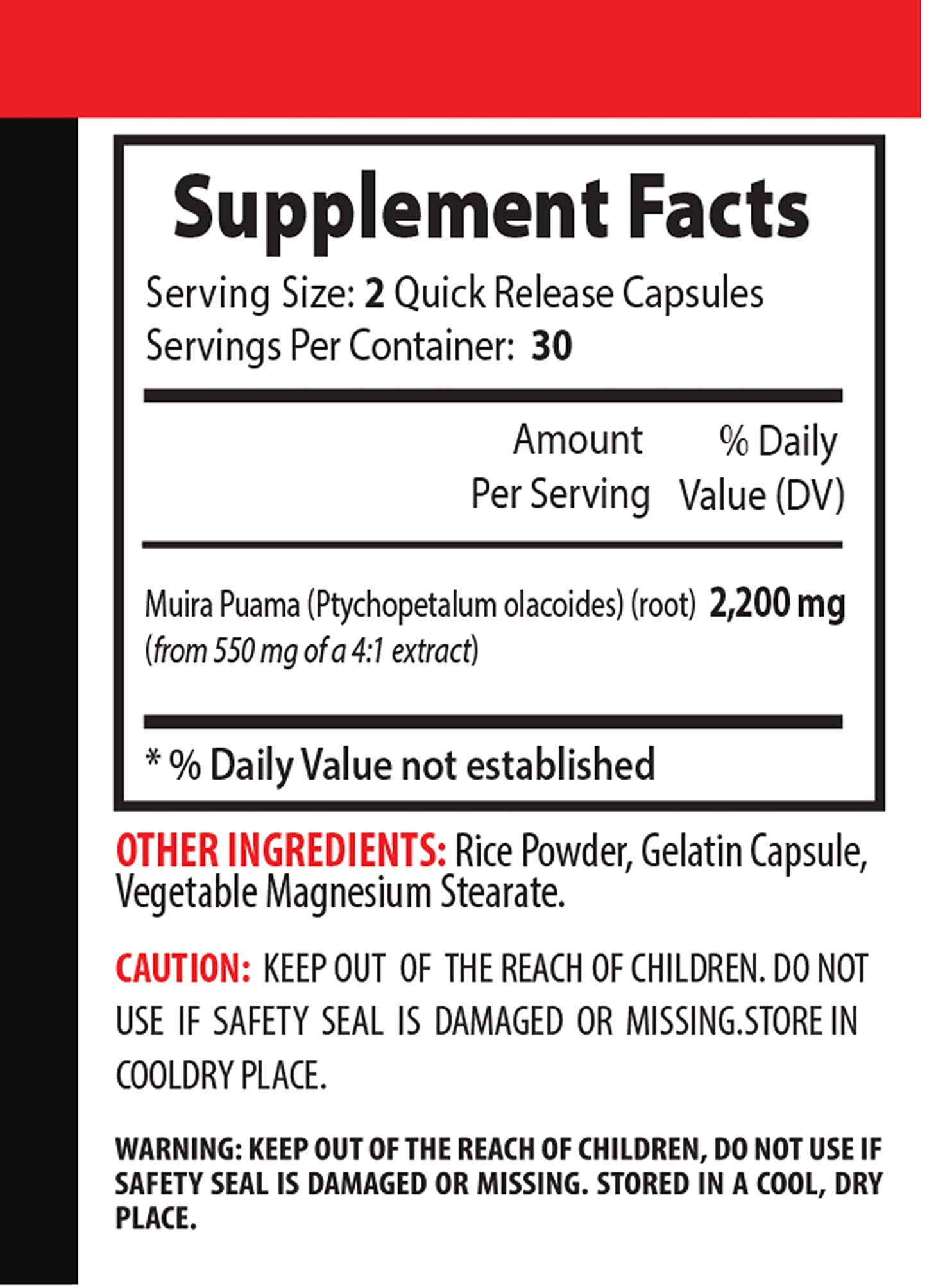VIP VITAMINS Muira Puama Extract Capsule 120 Count