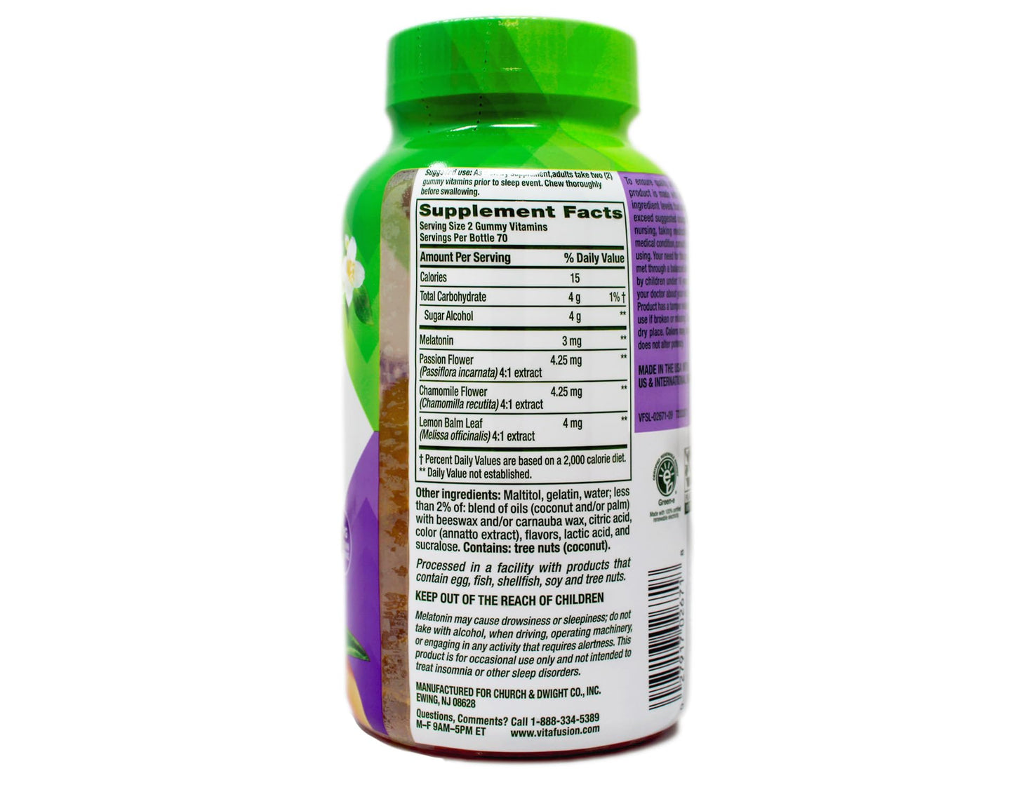 Vitafusion Melatonin Gummy Supplement, 3 mg, 280 Count