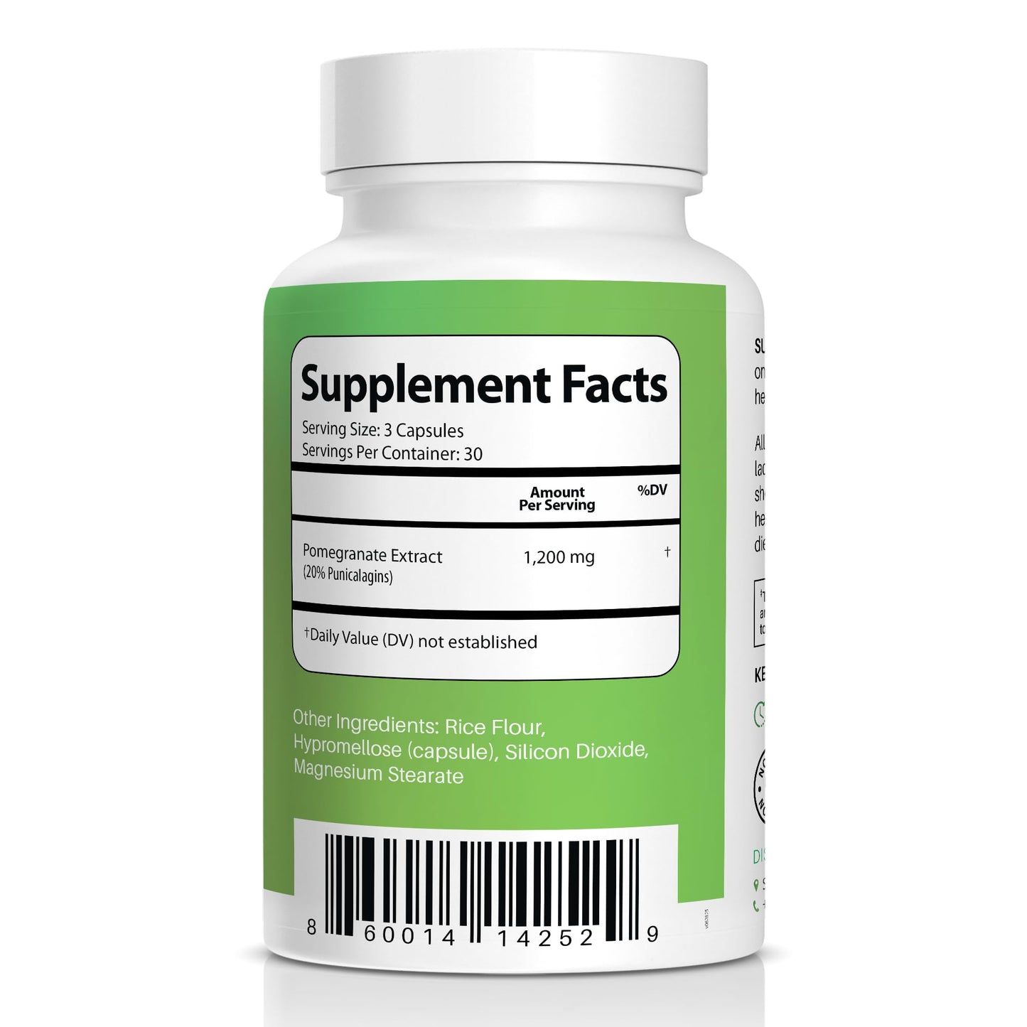 PureWise Mitochondrial Supplements with 1200 mg Pomegranate Extract 90 Capsules