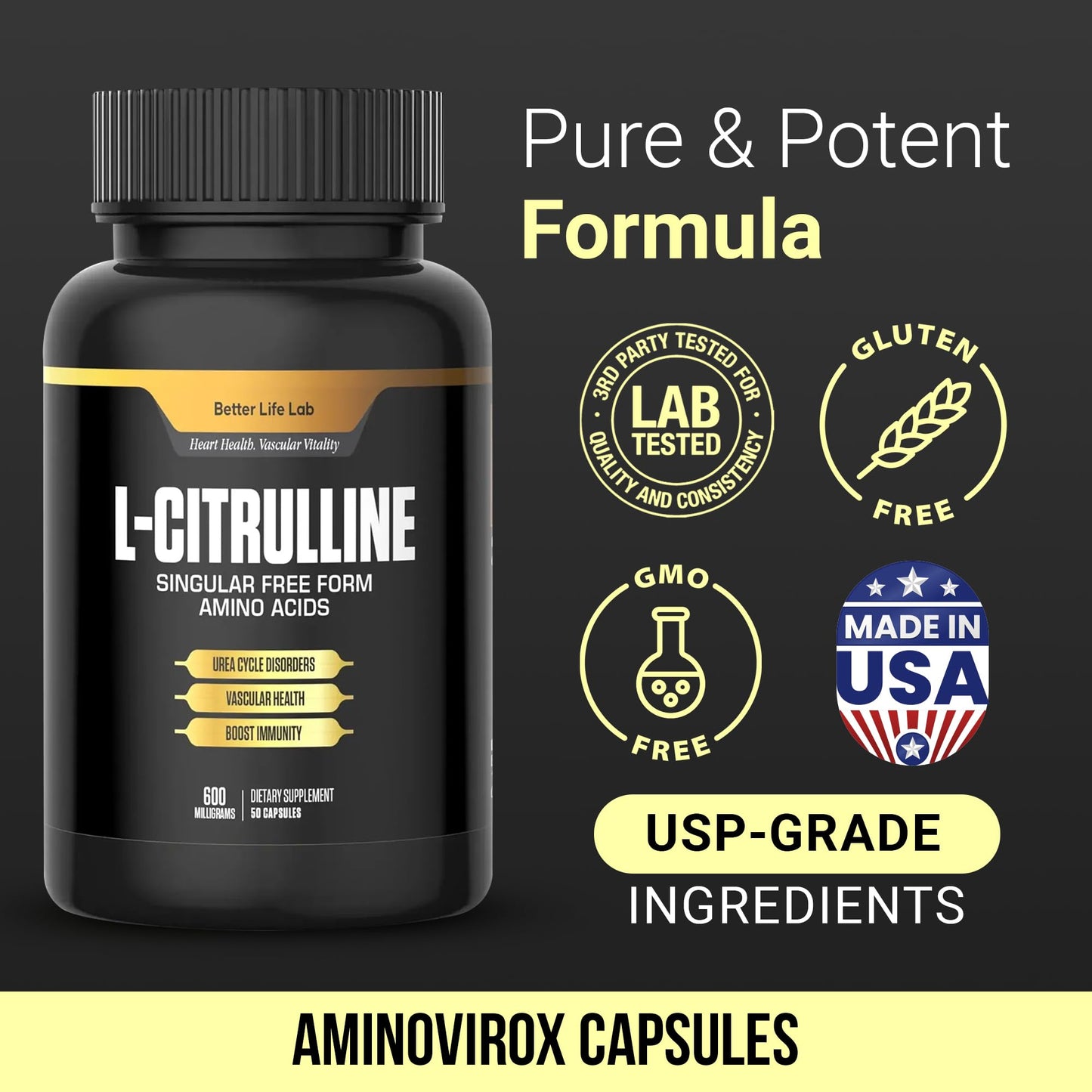 BETTER LIFE LAB L-Citrulline Supplement 50 Capsules