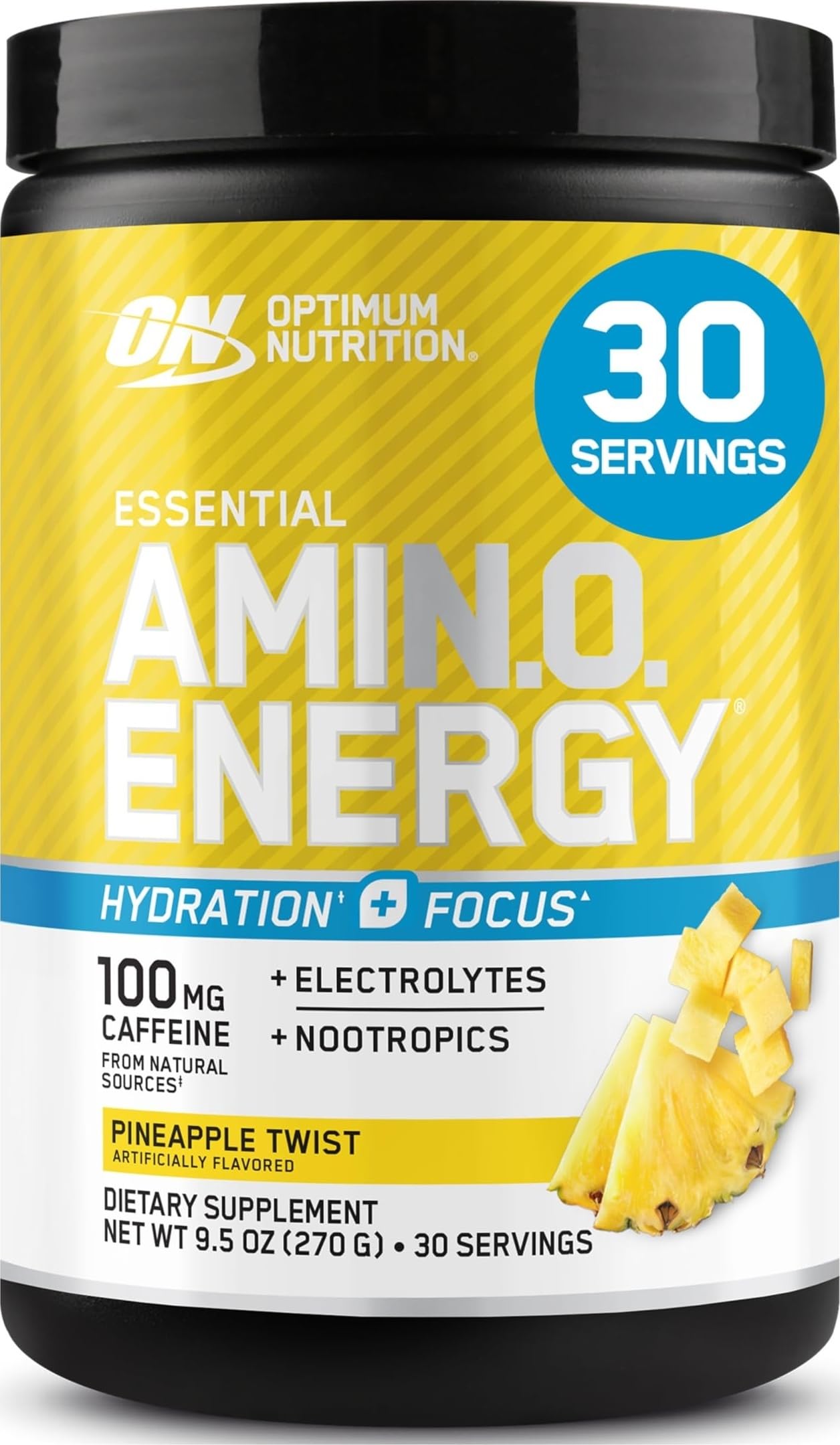 Optimum Nutrition Amino Energy Powder Plus Focus, 10.05 oz