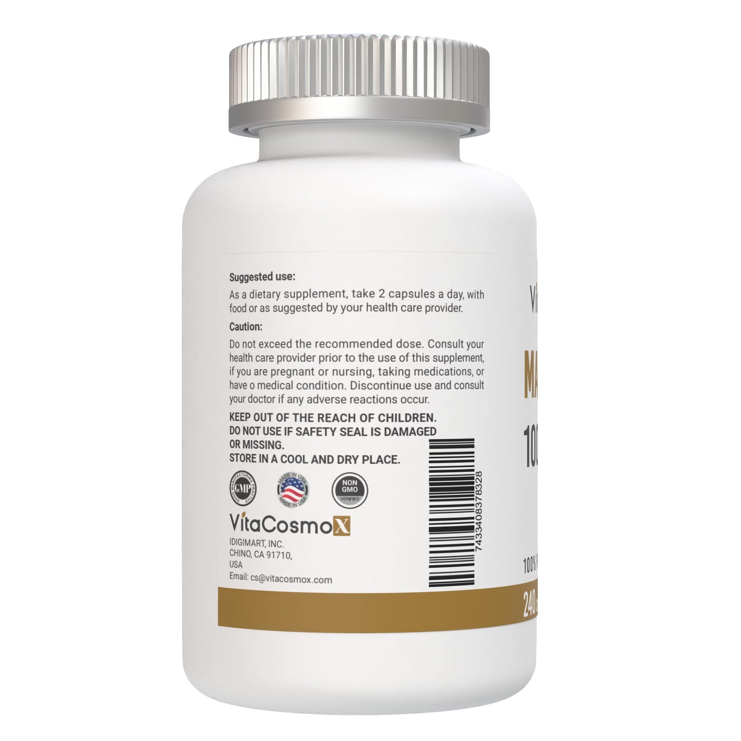 VitaCosmoX Mastic Gum Capsule, 120 Count