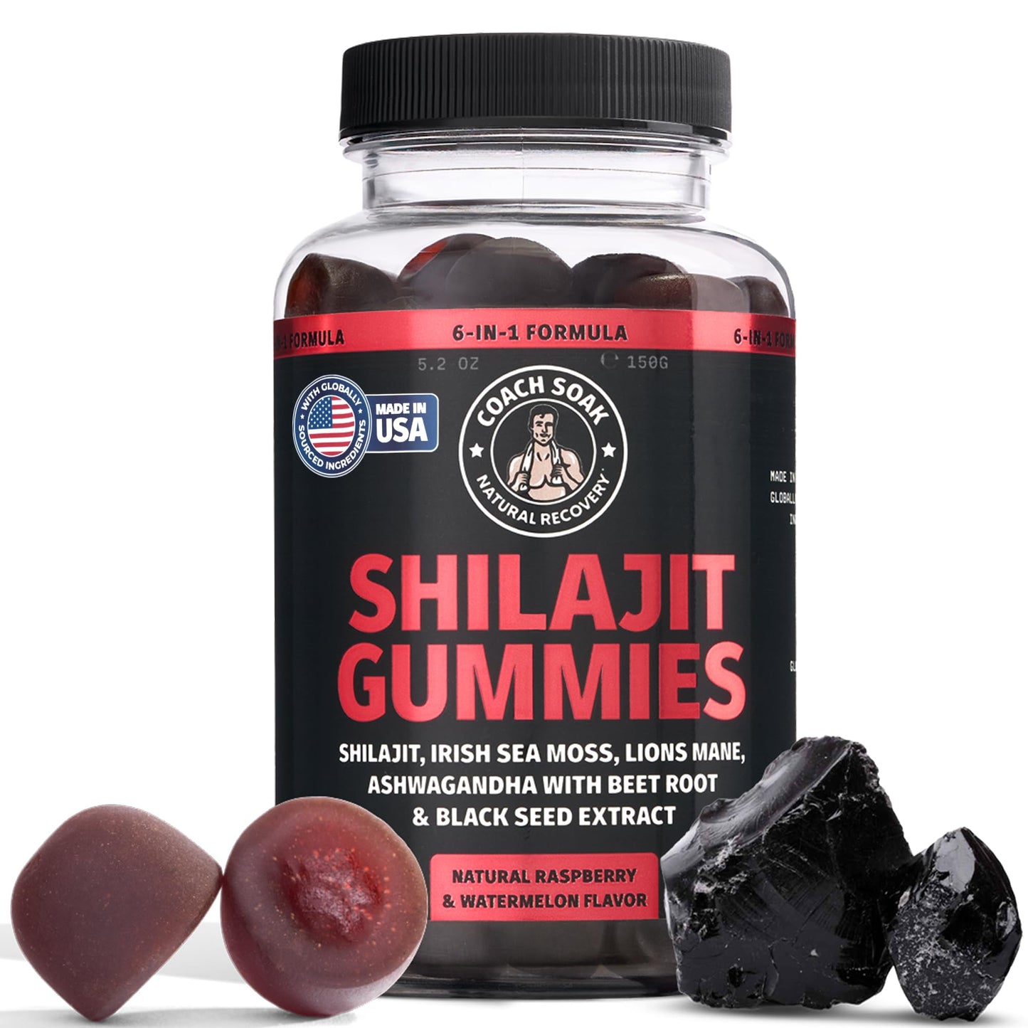 Coach Soak Shilajit Gummies, 60 Count