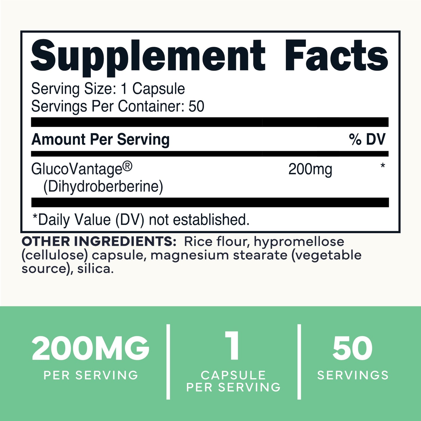 Type Zero Clean Dihydroberberine 200mg Capsules, 50 Count