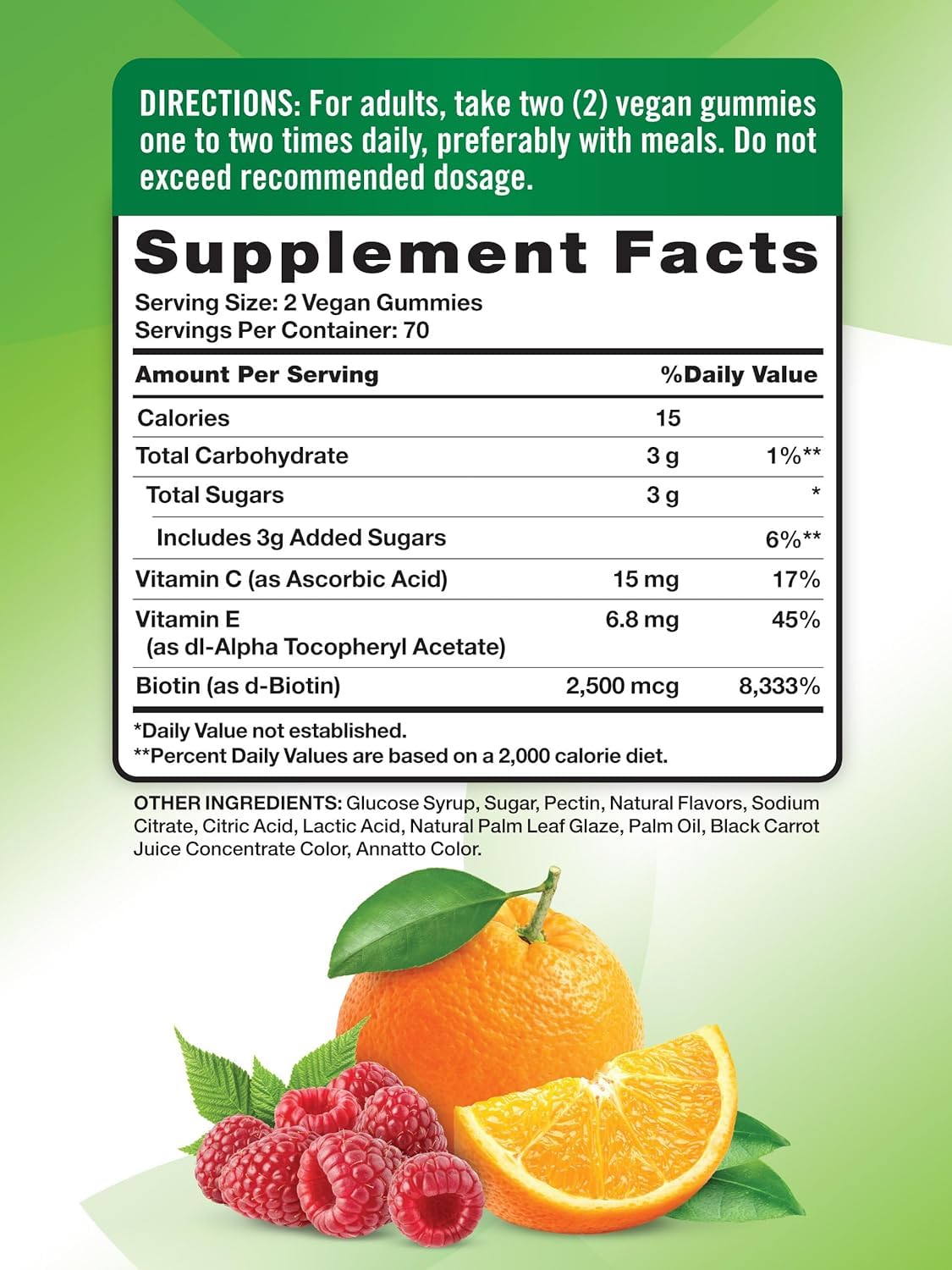 Nature's Truth Hair, Skin & Nails Biotin Gummies 2500 mcg Fruit Flavor, 160 Gummies