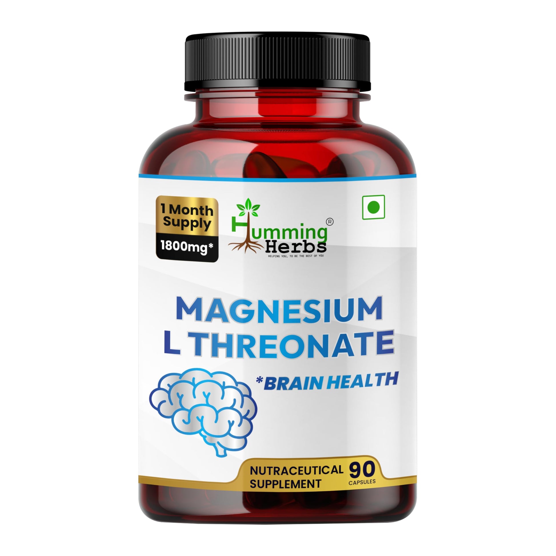 Humming Herbs Magnesium L-Threonate Capsule 90 Count