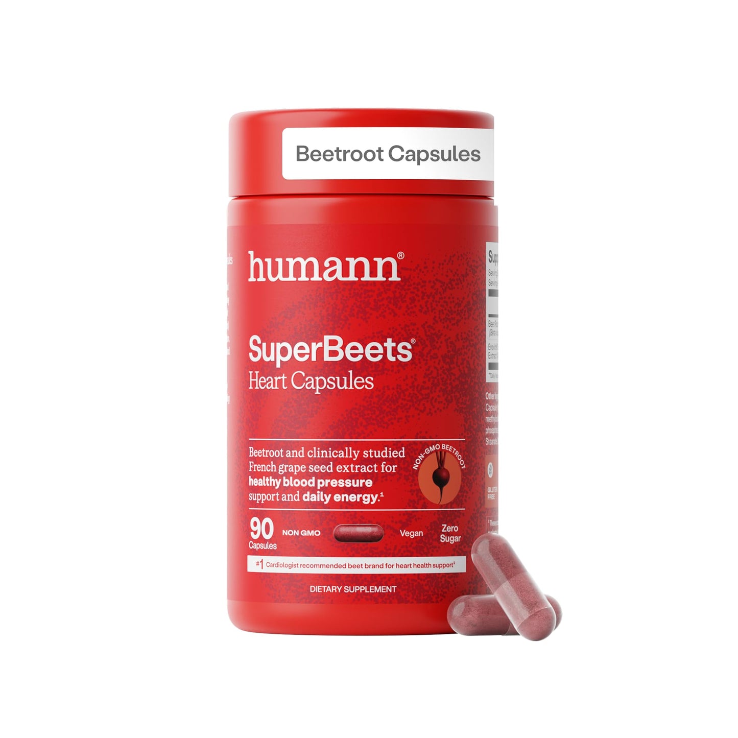 Humann SuperBeets Beet Root Capsules, 90 Count