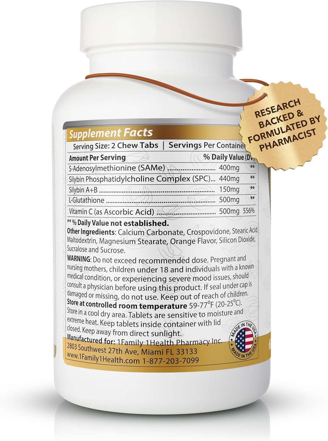 LiverTrio+ Comprehensive Antioxidant Liver Supplement Chewable Tablet, 60 Tablets