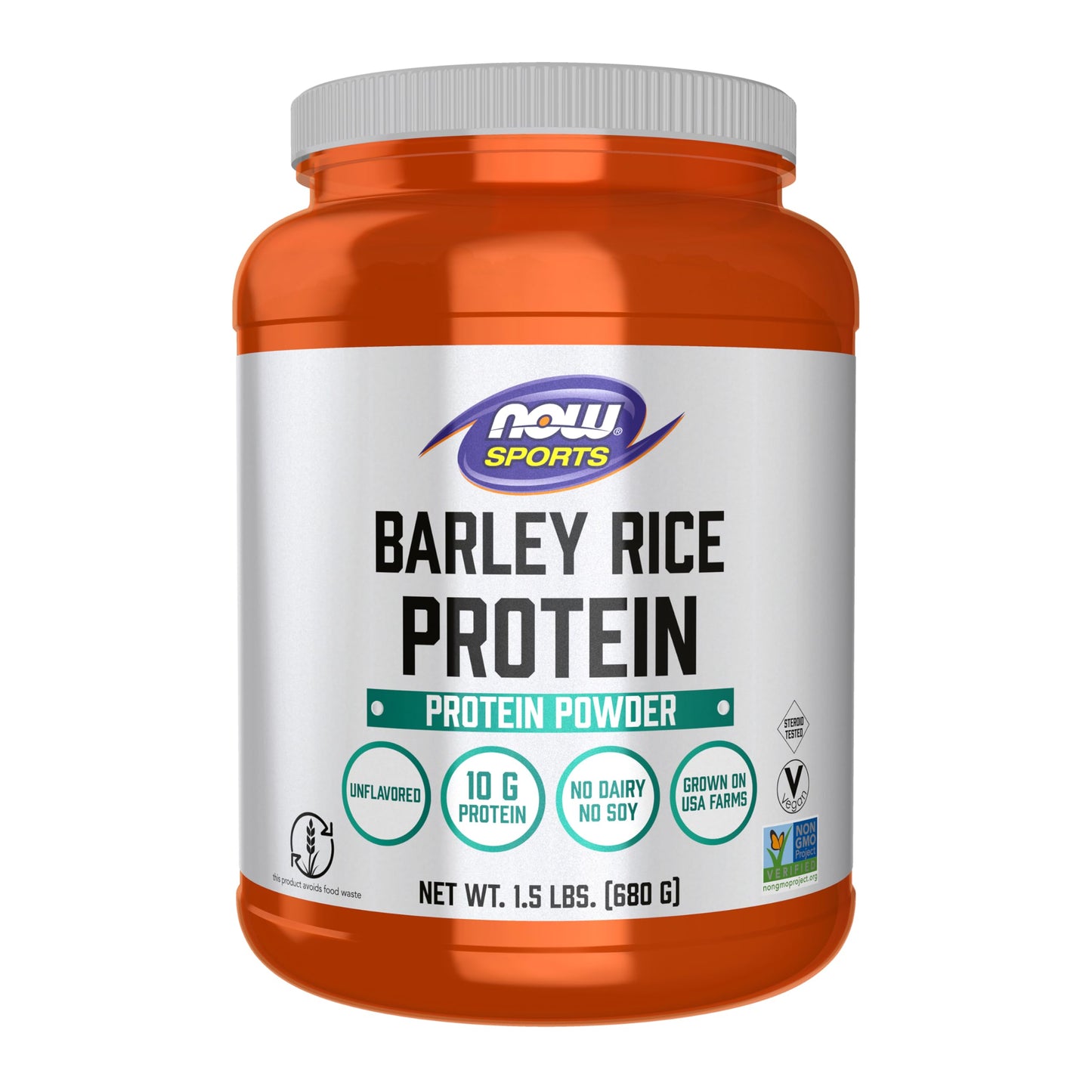 NOW Foods Barley Rice Protein Powder, Unflavored, 10 g Protein, 24 Count