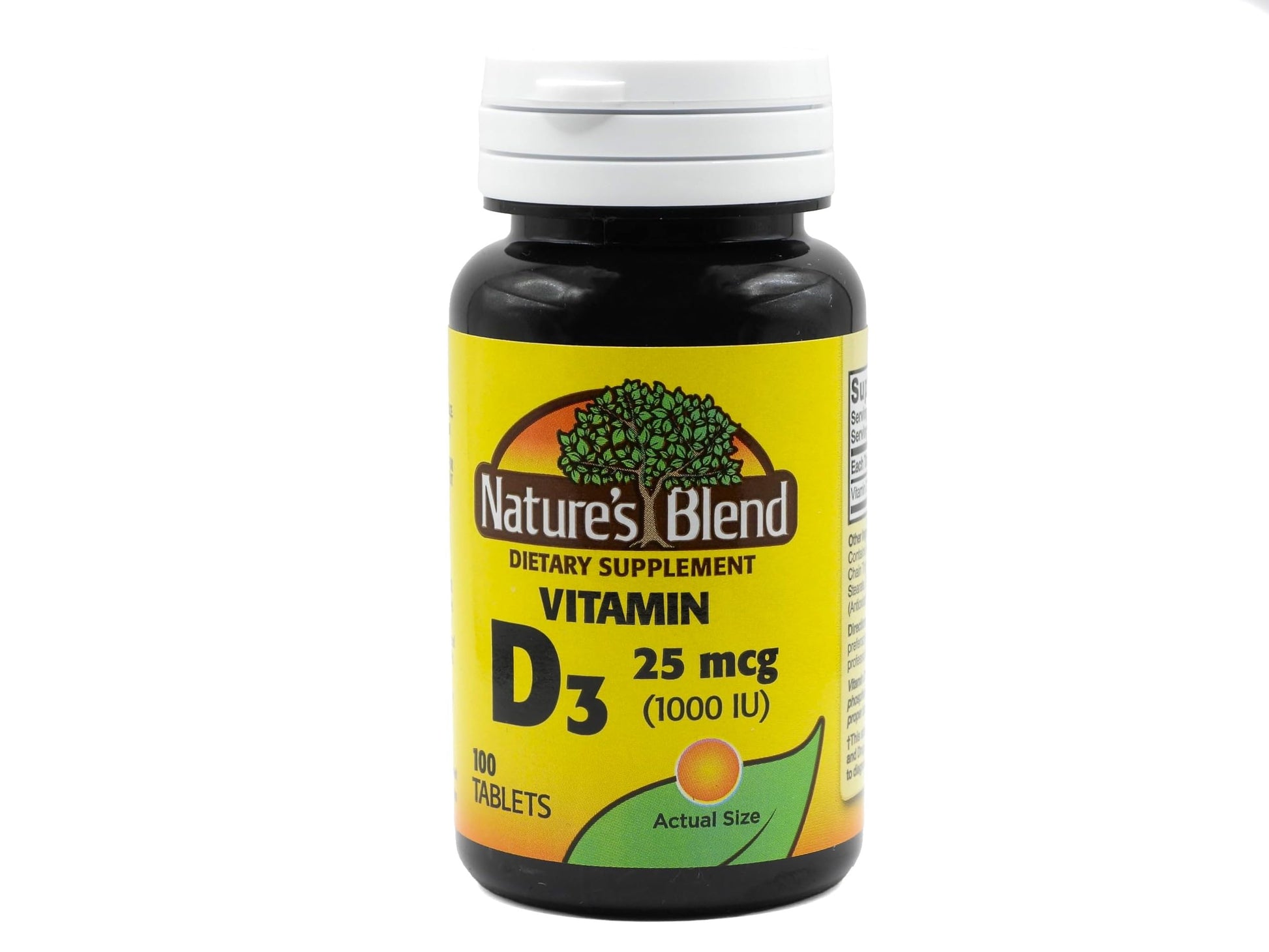 Nature's Blend Vitamin D3 1000IU Tablet, 100 Tablets