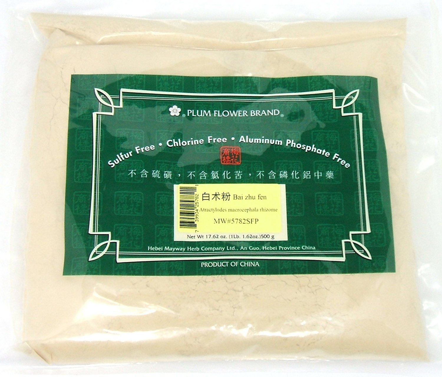 Plum Flower White Atractylodes Root Powder, 16 oz