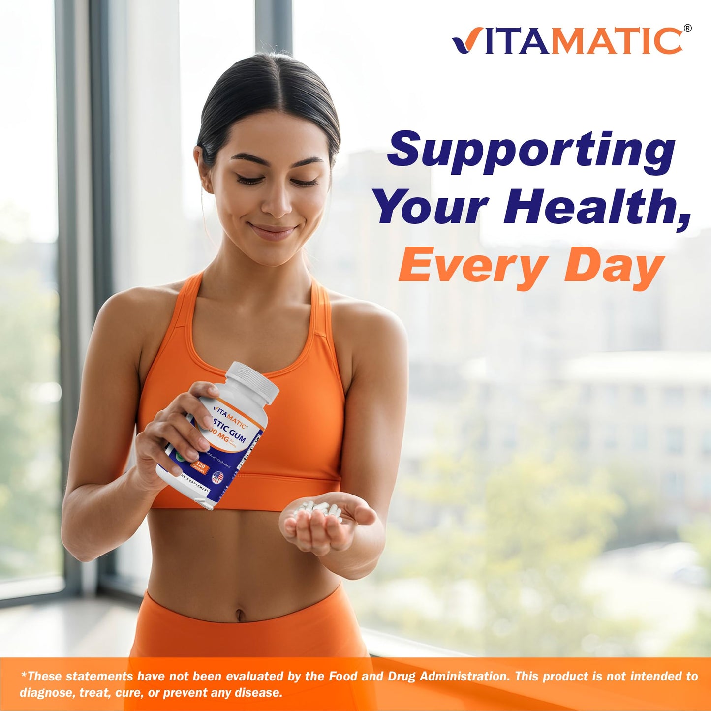 Vitamatic Mastic Gum 1000mg Capsule 120 Count