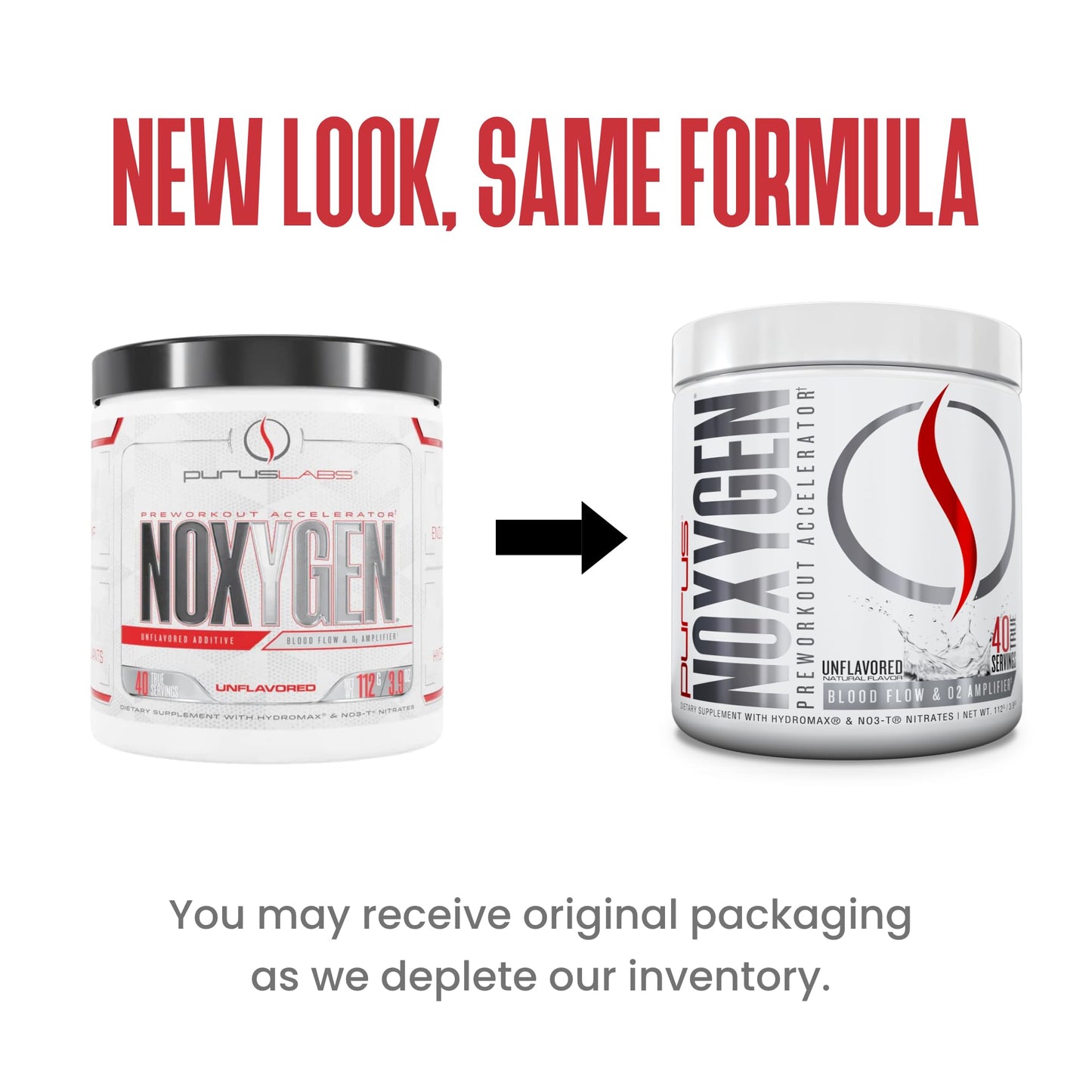 Purus Labs NOXygen Powder Pre-Workout Accelerator, 40 Servings (Pack of 2)