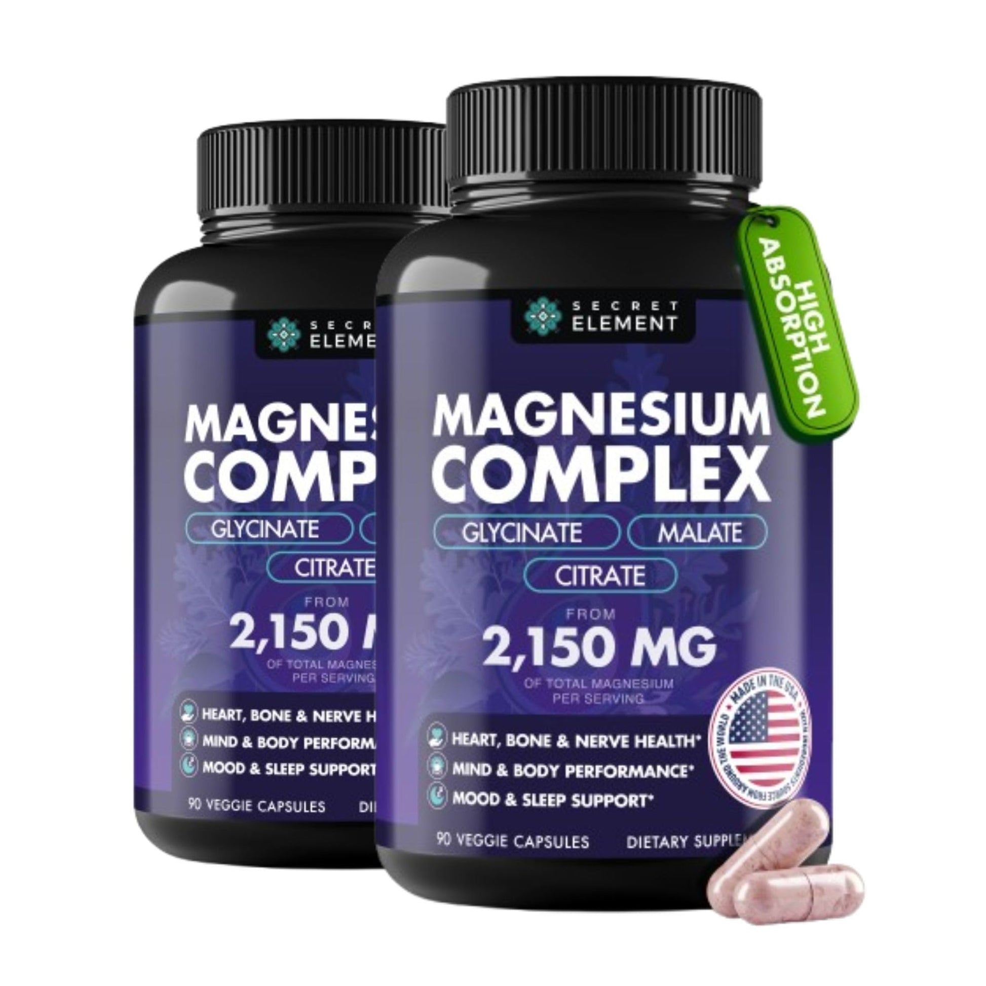 Secret Element Magnesium Complex Capsules 180 Capsules