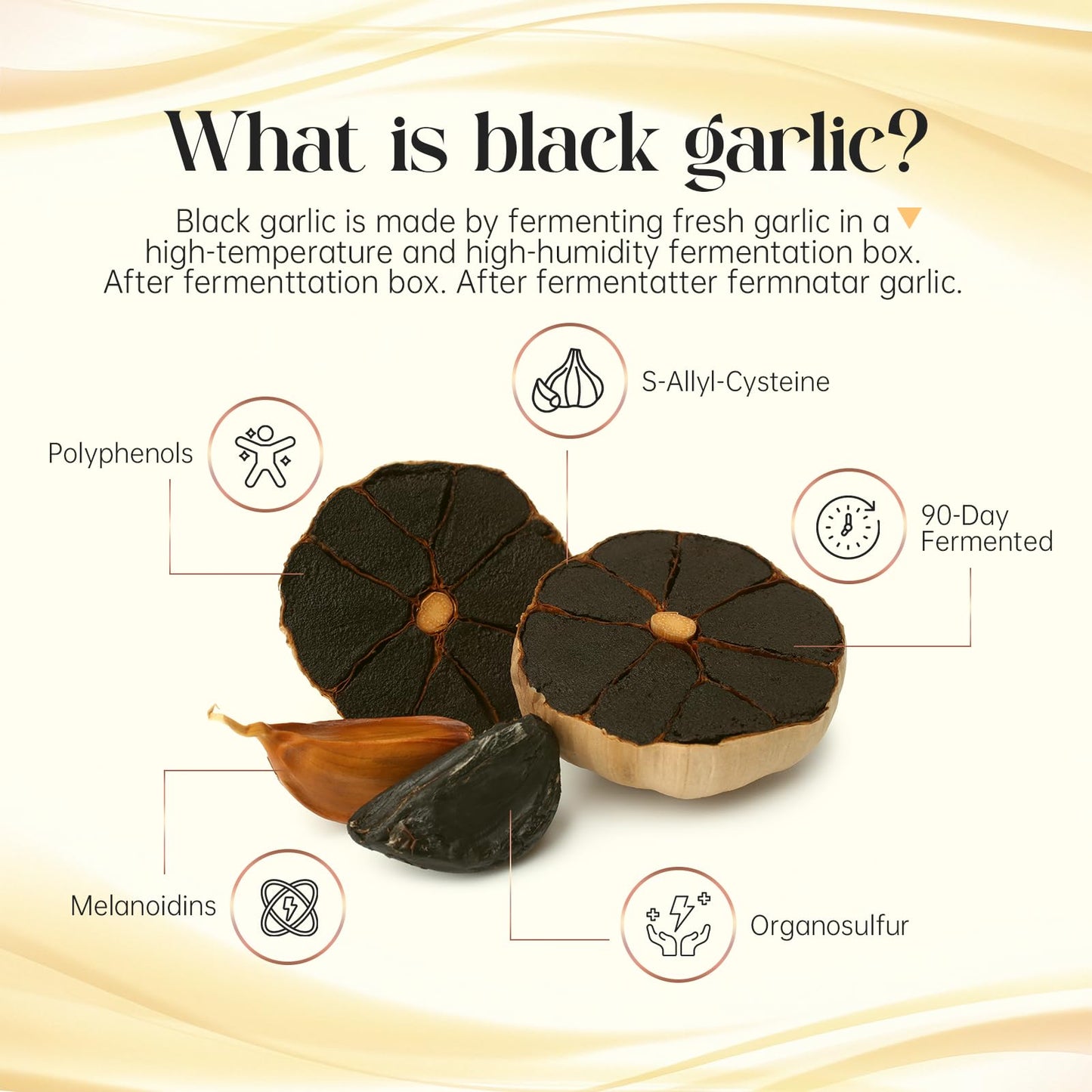 JXlspe Fermented Black Garlic Extract Softgels 300