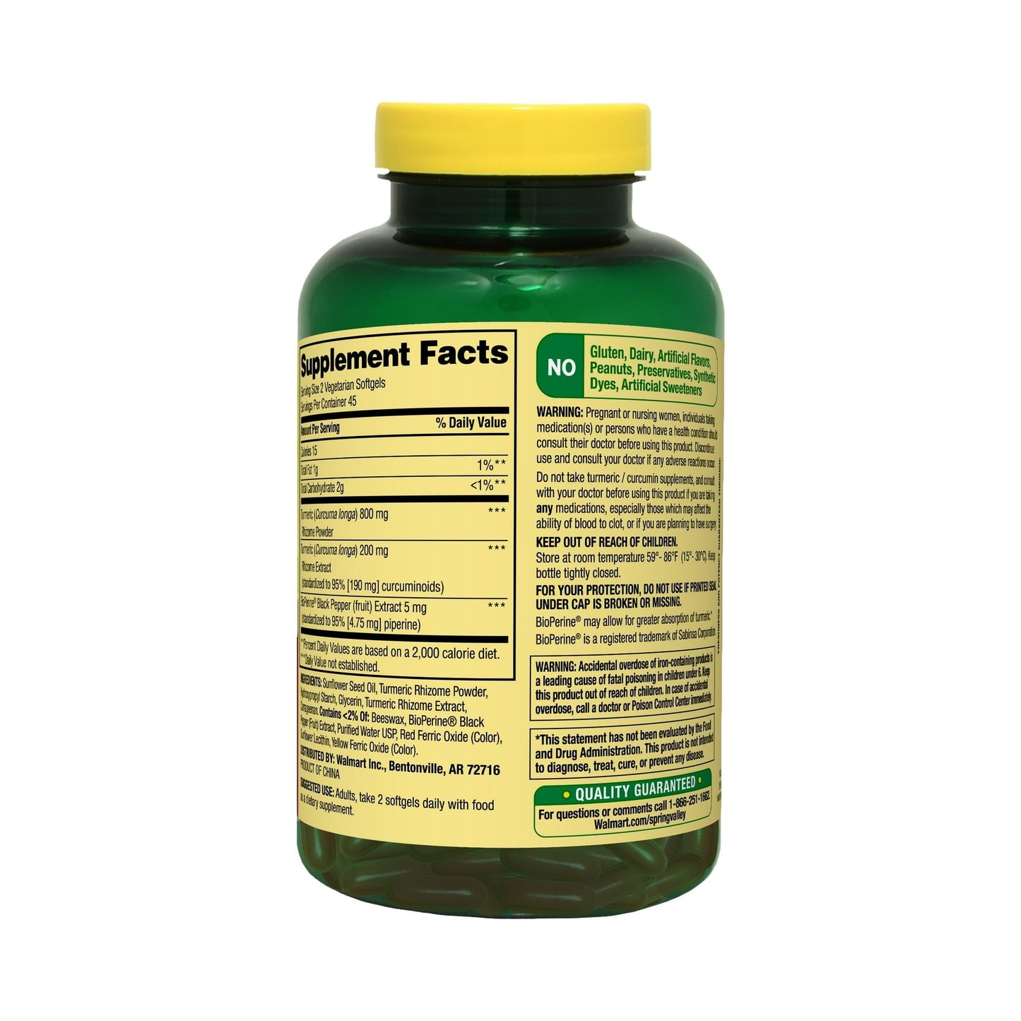 BASKETGOODS Turmeric Curcumin 1000 mg Complex Extra Strength Softgels 90 Count