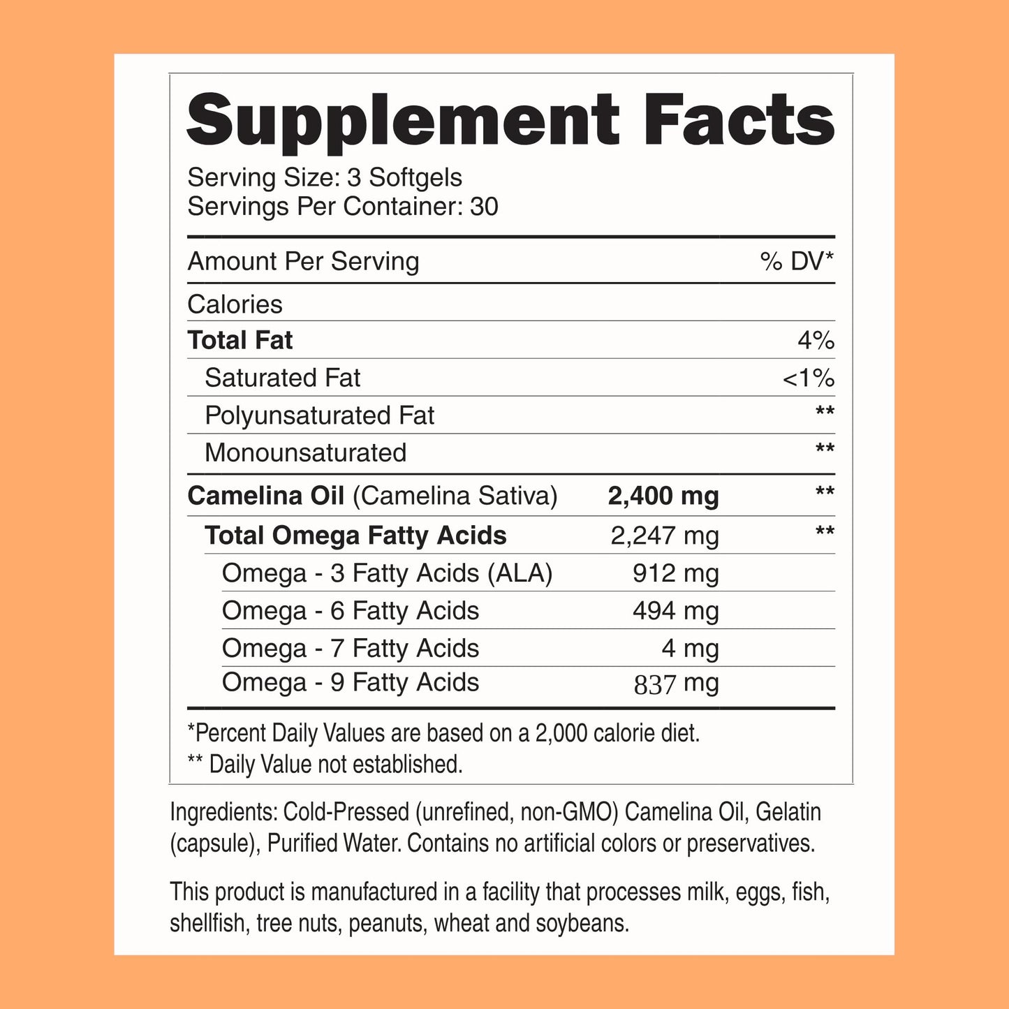 Zippi Omega 3-6-7-9 Camelina Softgels, 60 Count