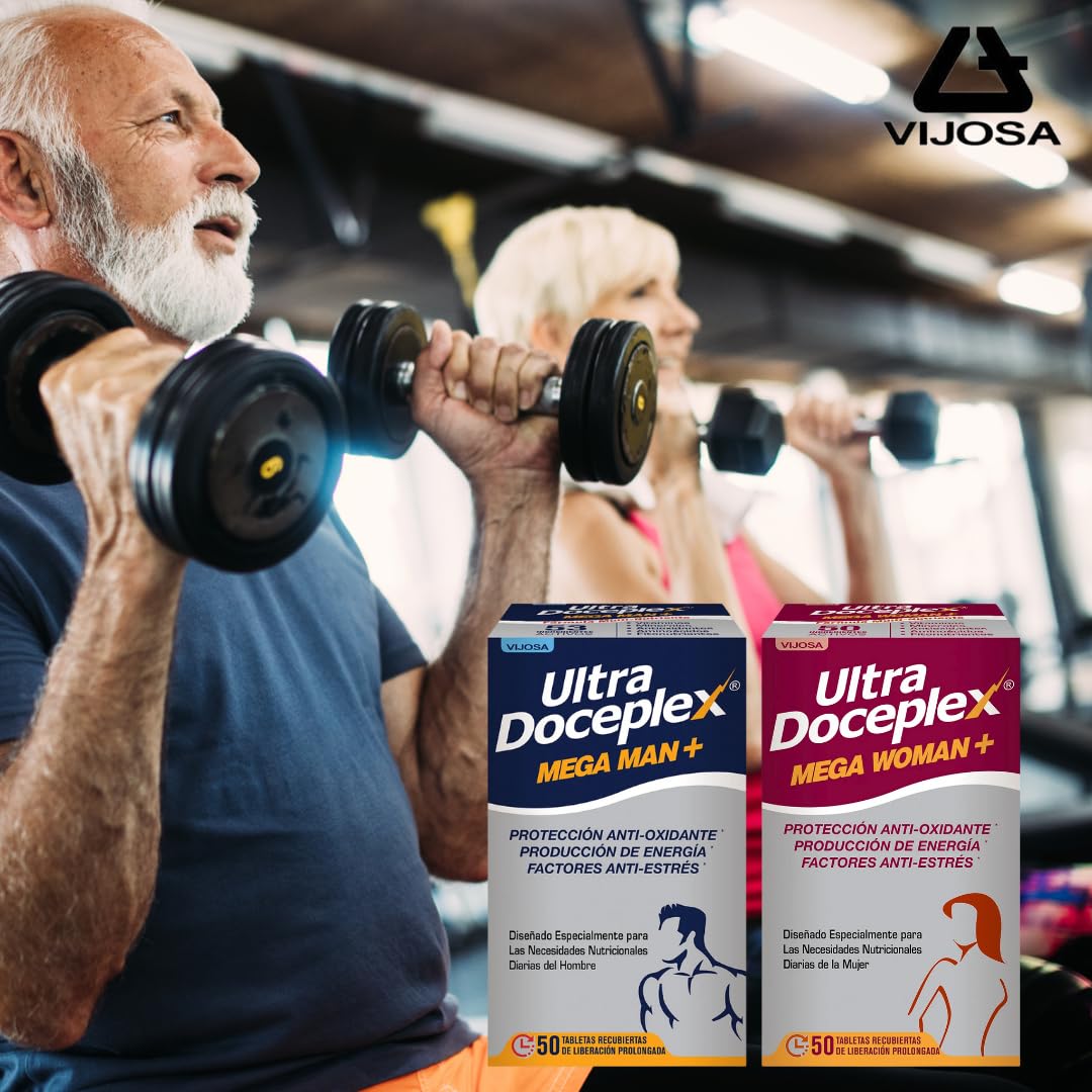VIJOSA Ultra Doceplex Mega Man+ & Mega Woman+ Prolonged-Release Tablets, 50 Count