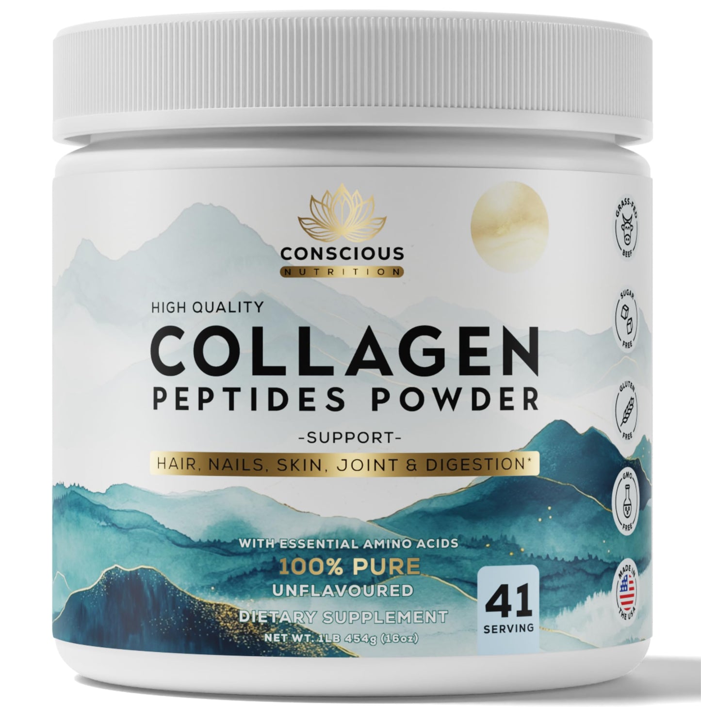 Conscious Nutrition Collagen Peptides Powder 16 oz