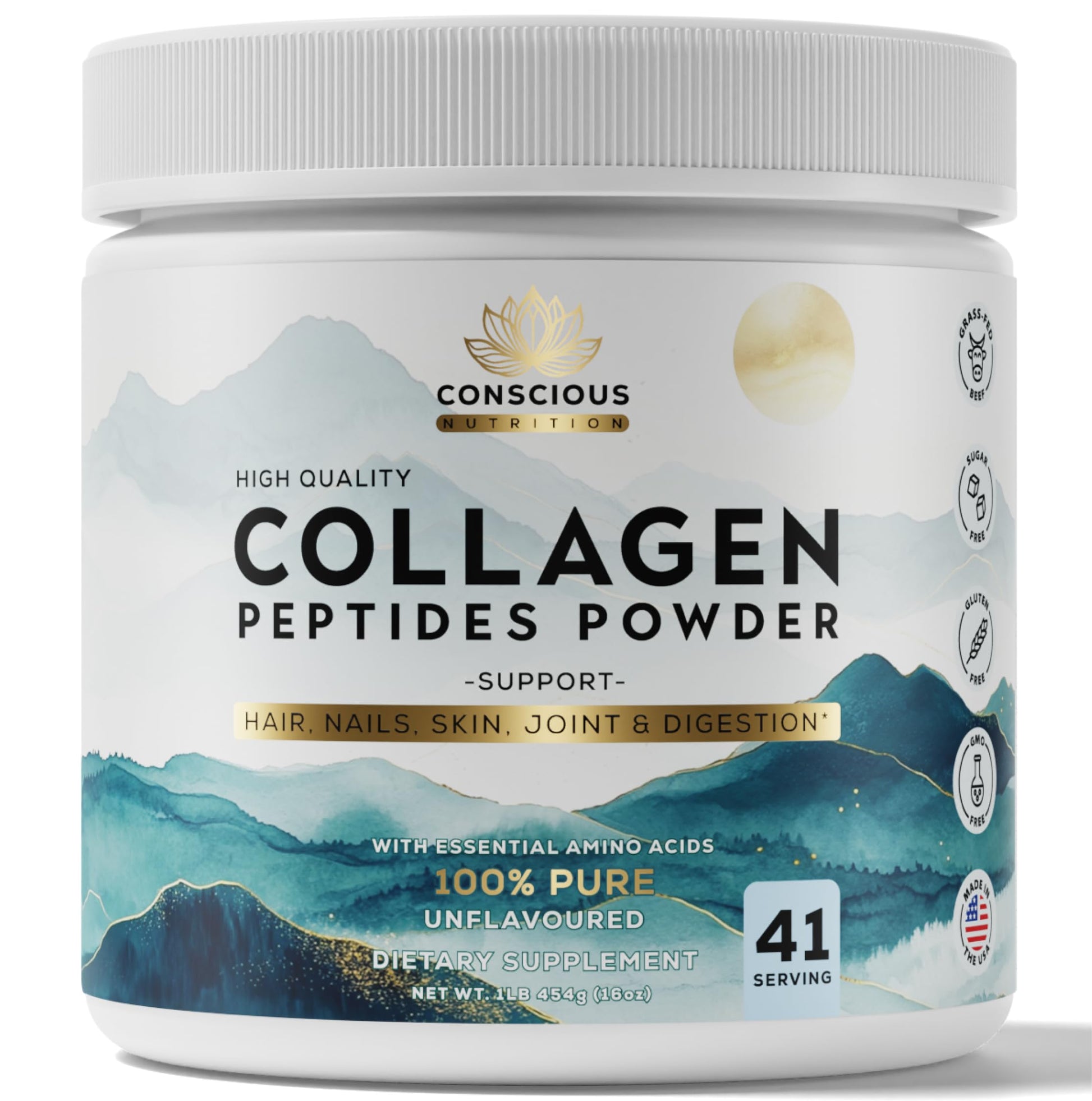 Conscious Nutrition Collagen Peptides Powder 16 oz
