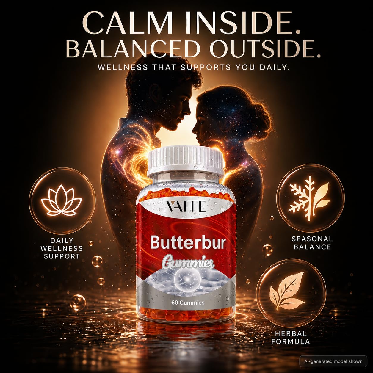 VAITE Butterbur Extract 9-in-1 Herbal & Mineral Complex Gummies 60 Gummies