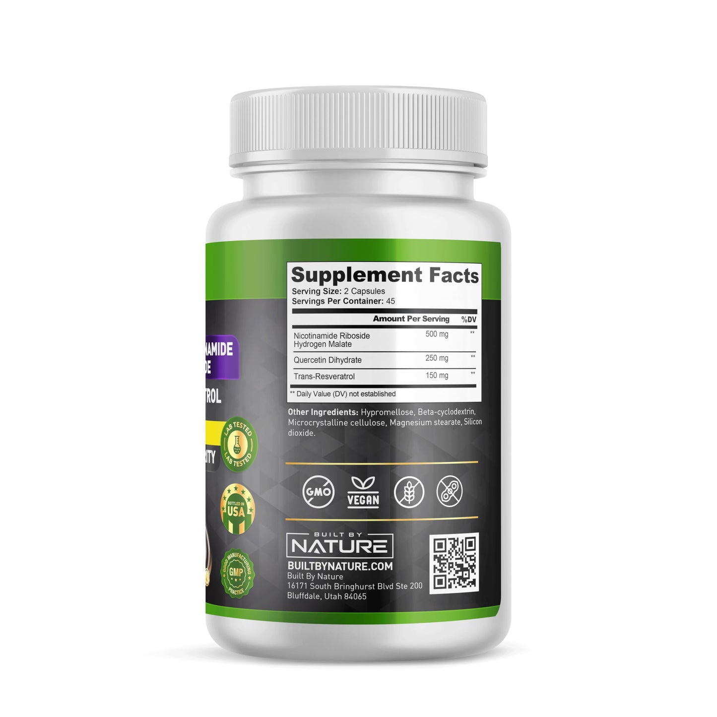Built by Nature NAD Supplement Capsules 90 Count