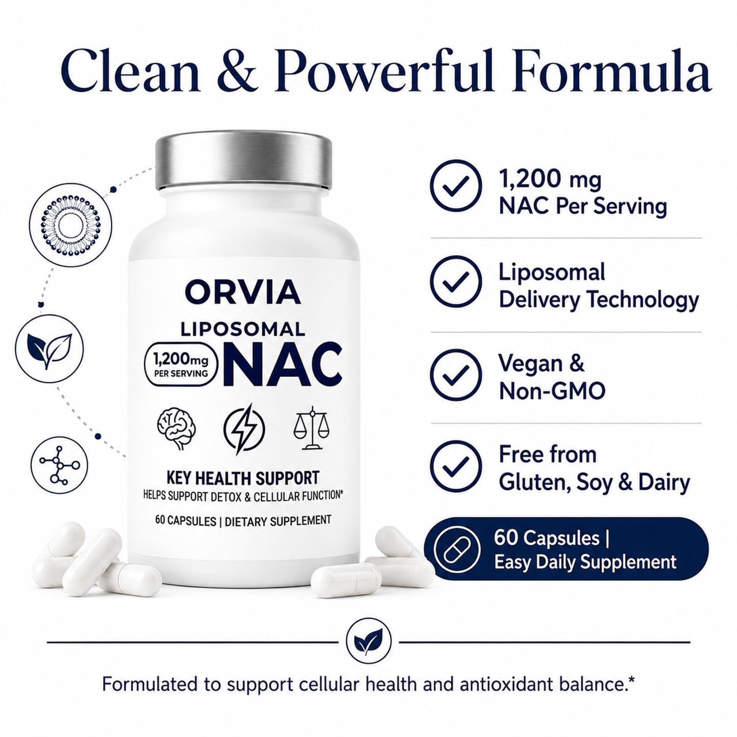 Ikokei Orvia Labs Liposomal NAC Supplement Capsule 1 Count
