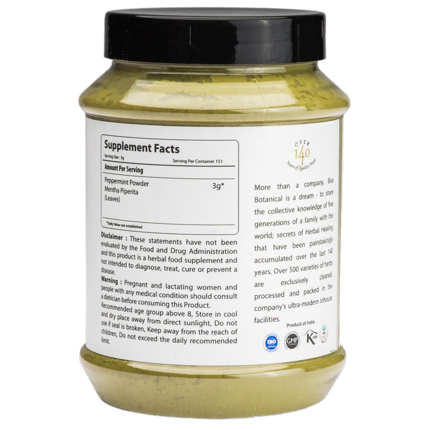 bixa BOTANICAL Peppermint Leaves Powder 16 oz