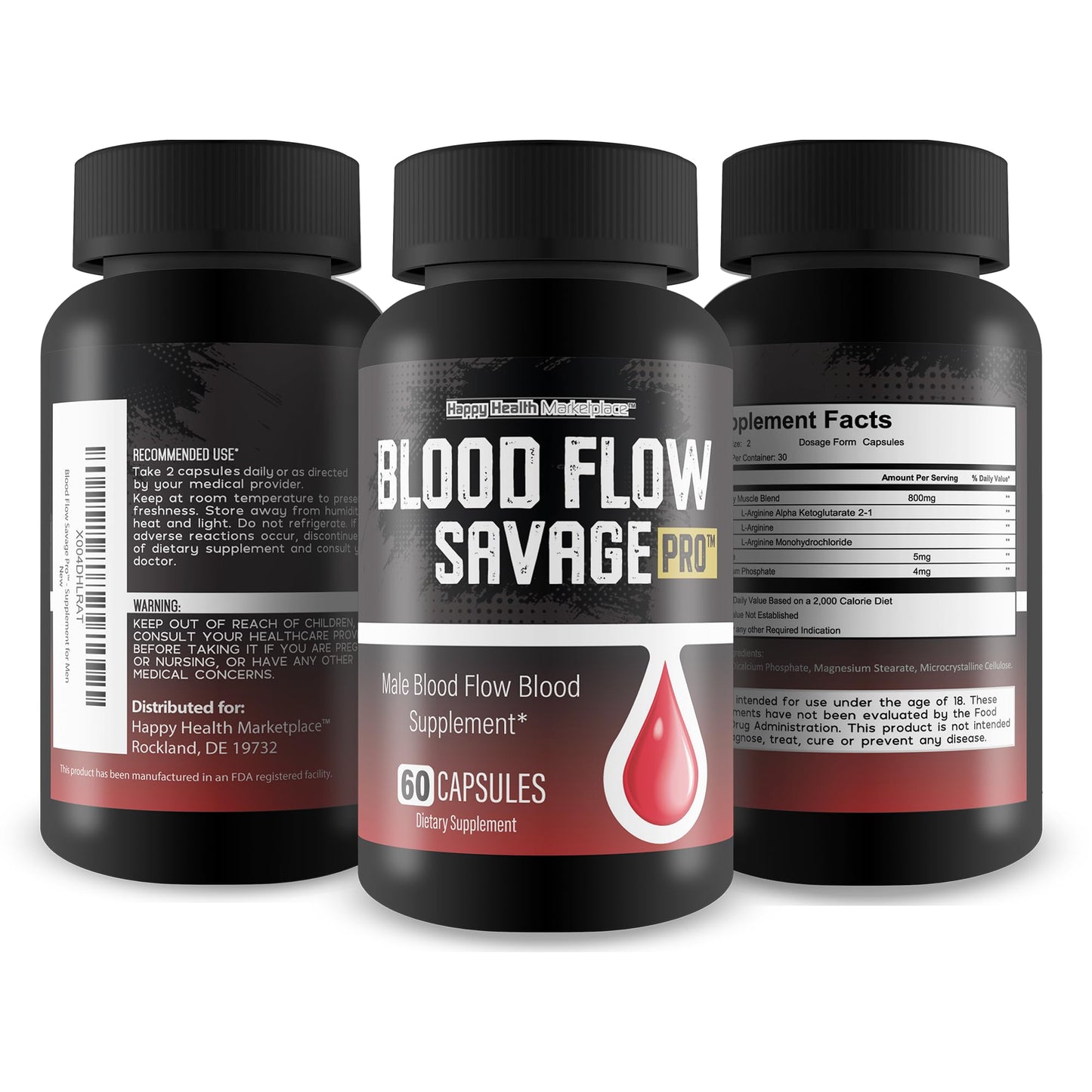 Happy Health Marketplace Blood Flow Savage Pro Capsule, 60 Count