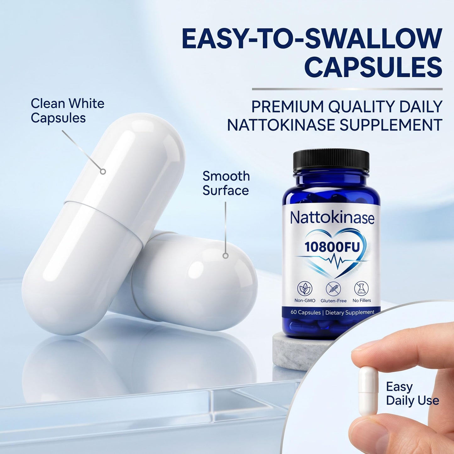 VOSETOKELA Nattokinase 10800 FU Capsules, 60 Capsules