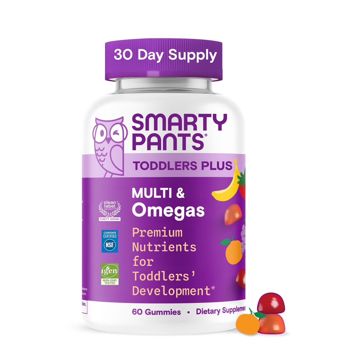 SmartyPants Toddler Multivitamin Gummies 60 Count