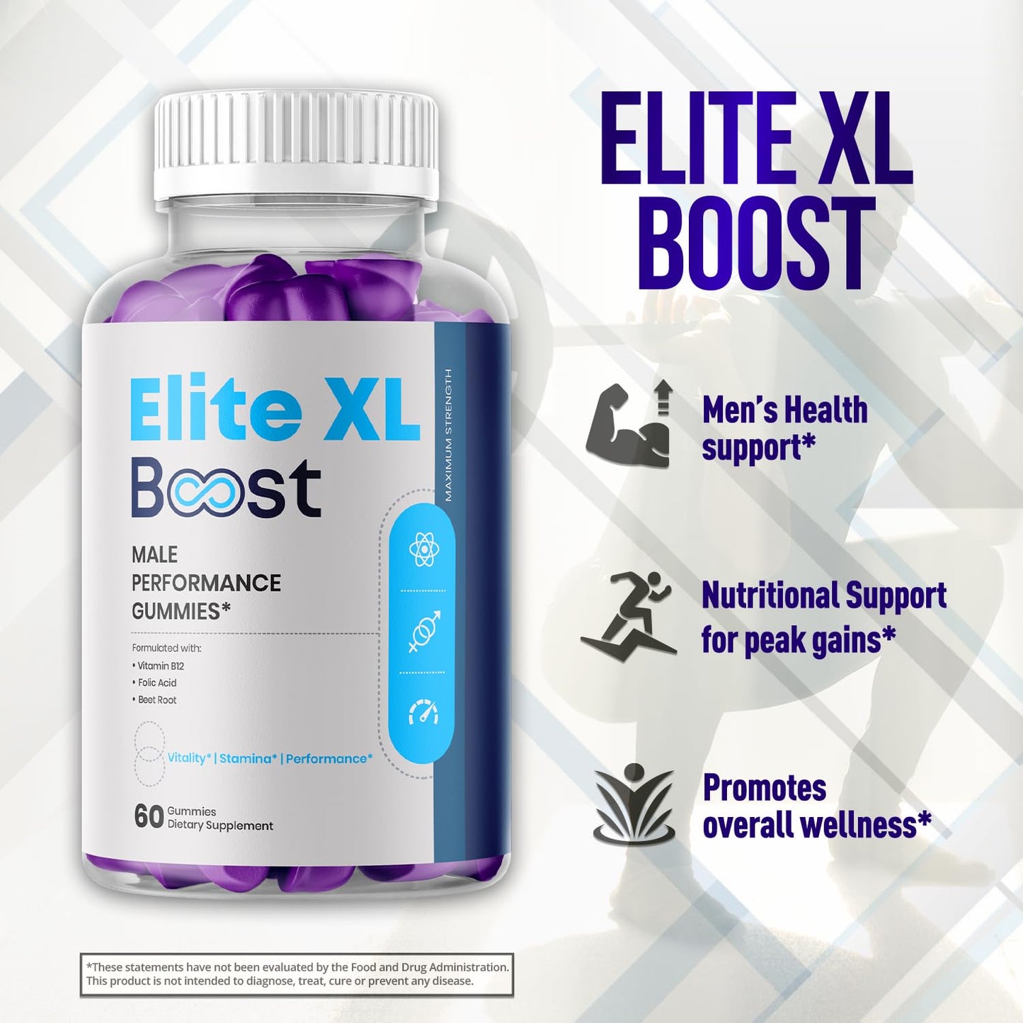 Flex University Elite XL Boost Gummies Chewable 60 Count