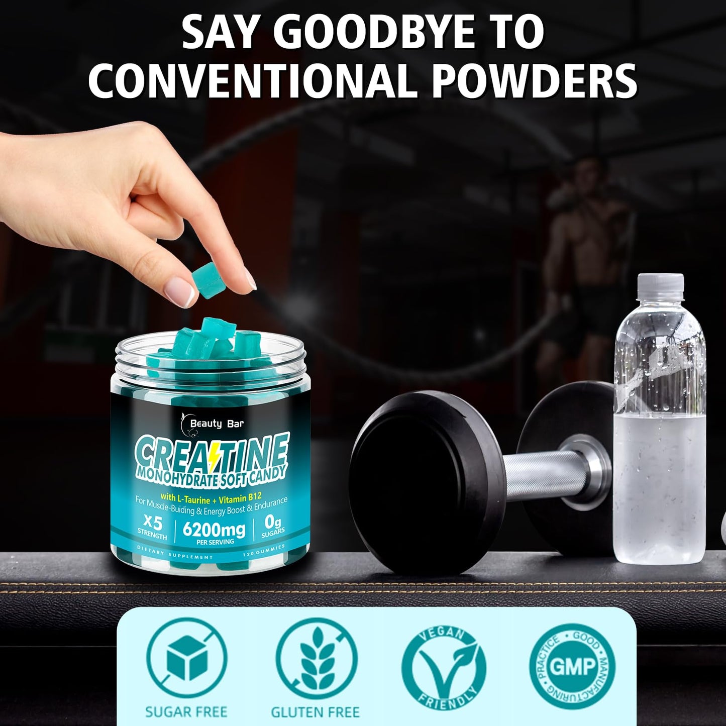 Beauty Bar Creatine Monohydrate Gummies Gummy, 1 Count