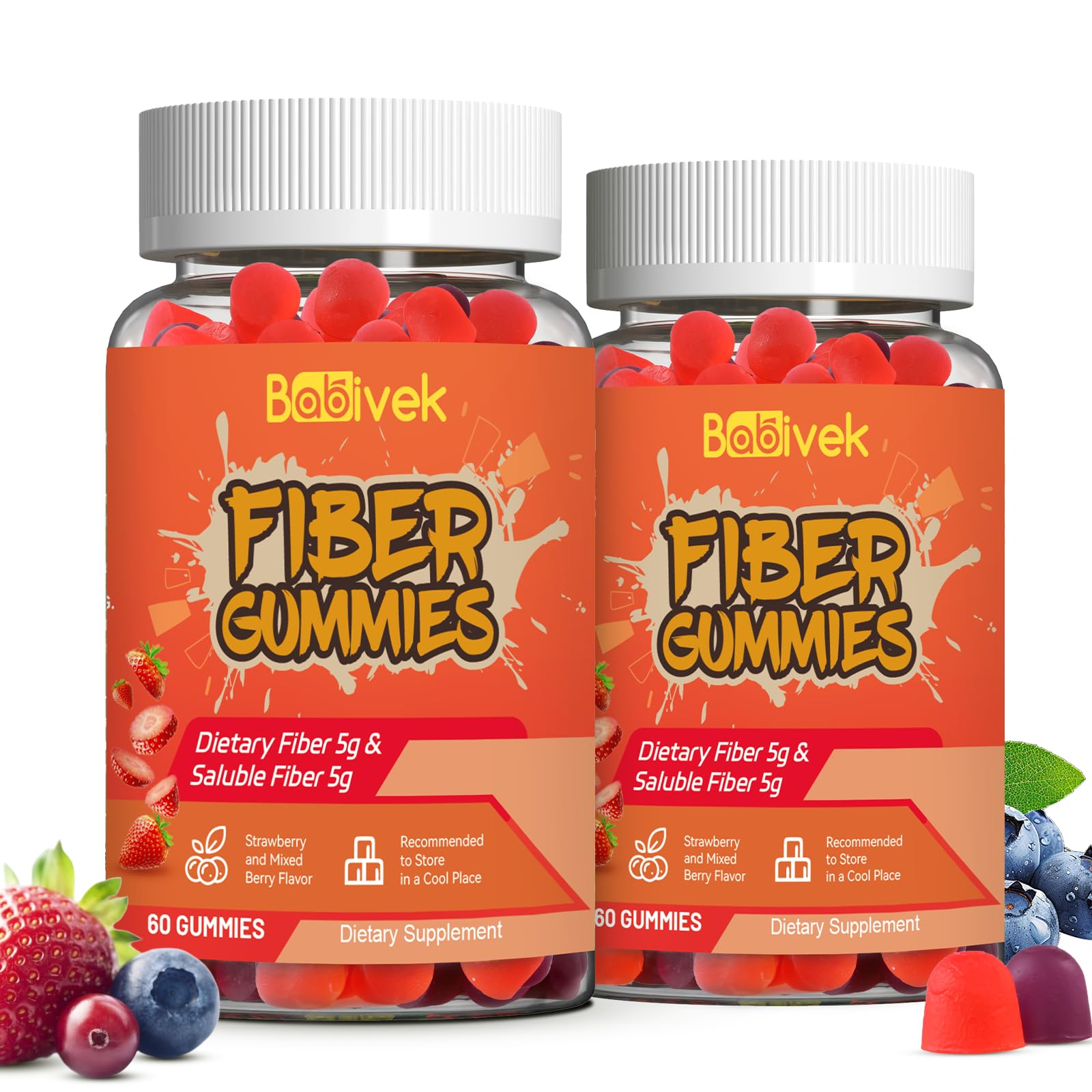 Babivek Fiber Gummies 120 Count