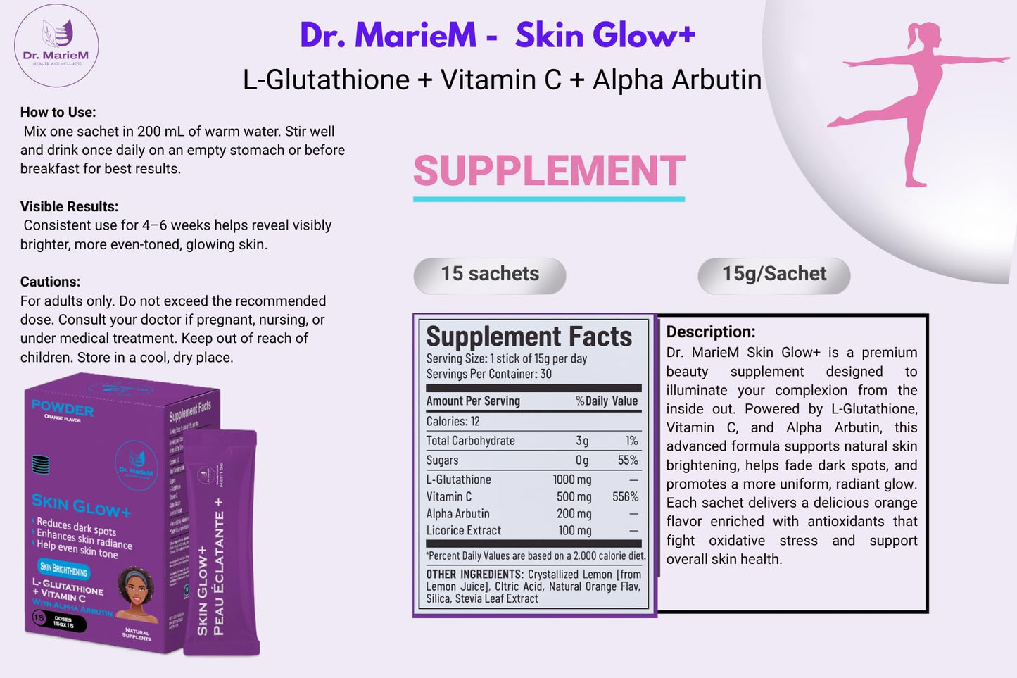 Dr. MarieM Skin Glow+ Brightening Powder 15