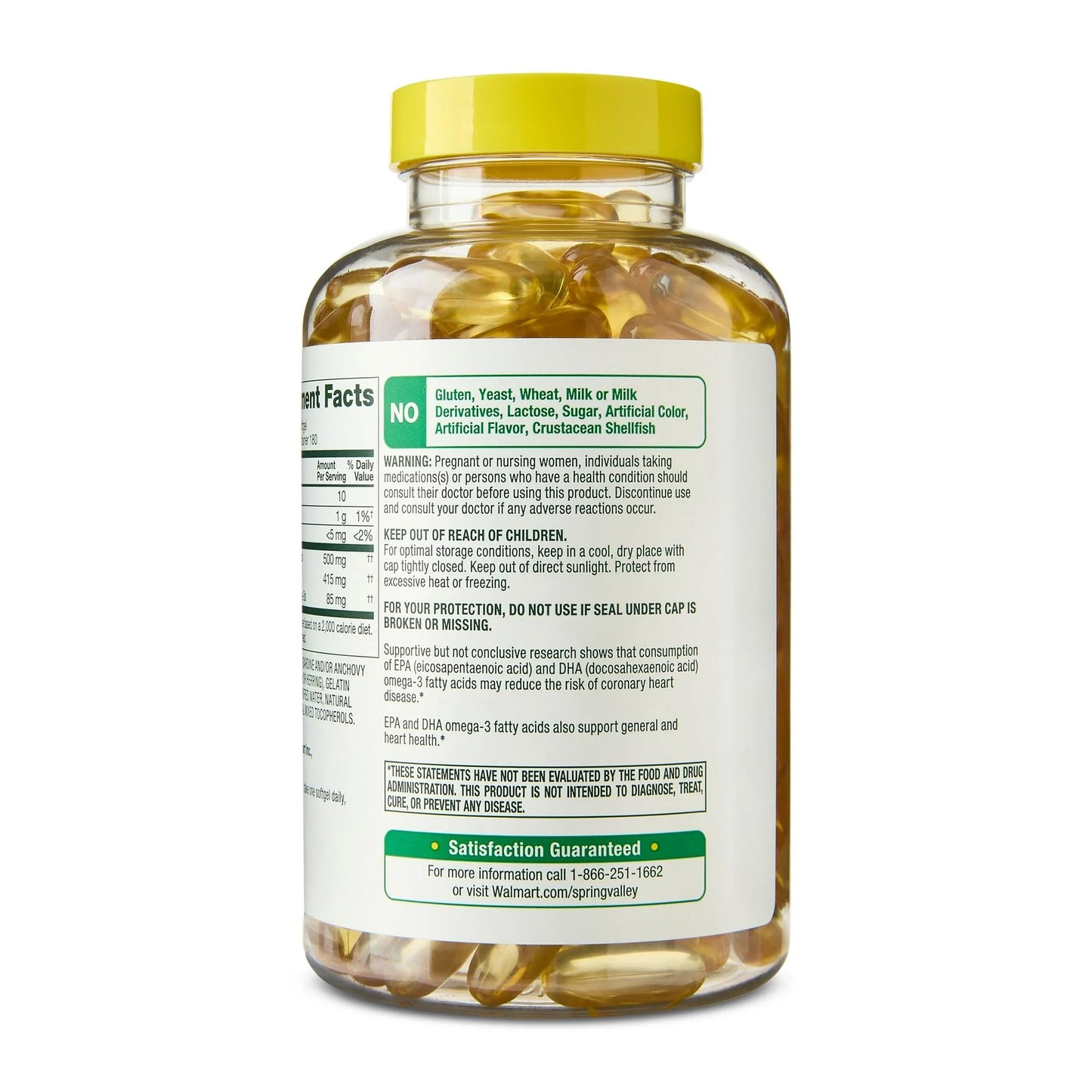 SUREFECT Omega-3 500 mg from Fish Oil Softgels 180 Count