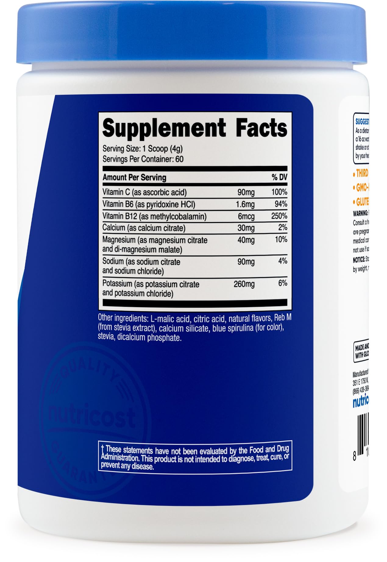Nutricost Electrolyte Complex Powder, 8.4 oz